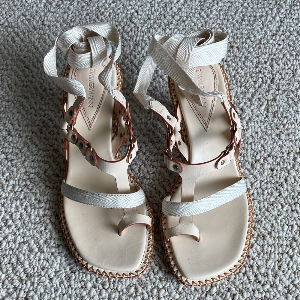 ZIMMERMANN Stylish Beige Sandals with Straps